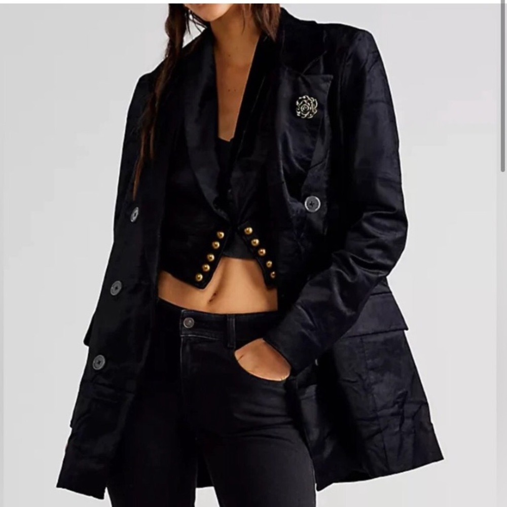 NWT Free people cosmo velvet blazer jacket